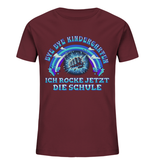Jungen T-Shirt Bye Bye Kindergarten   - Kids Organic Shirt