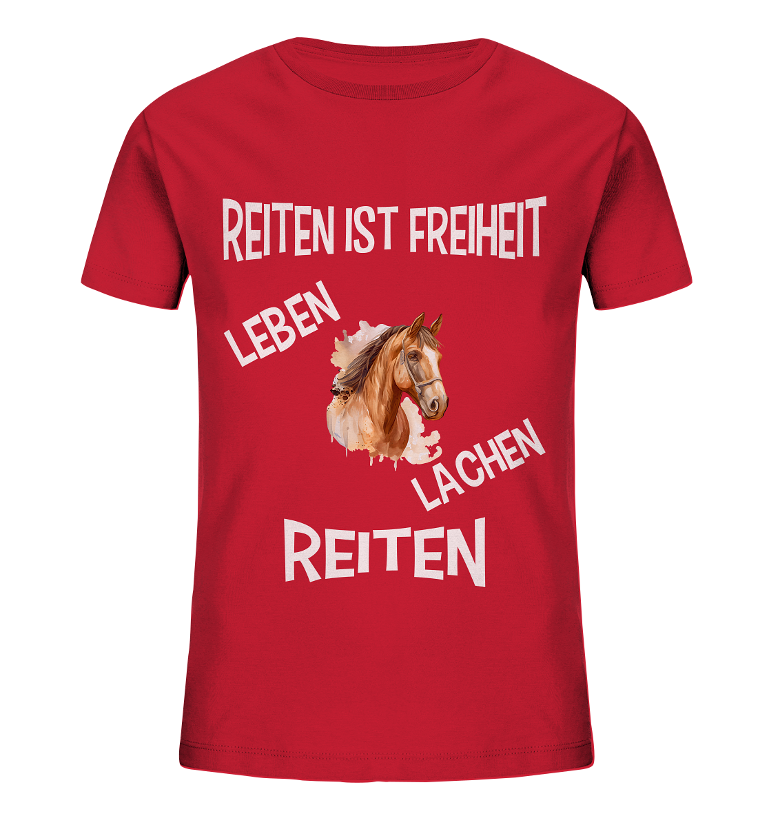 REITEN IST FREIHEIT - STREETWEAR FÜR REITER UND PFERDELIEBHABER - Kids Organic Shirt