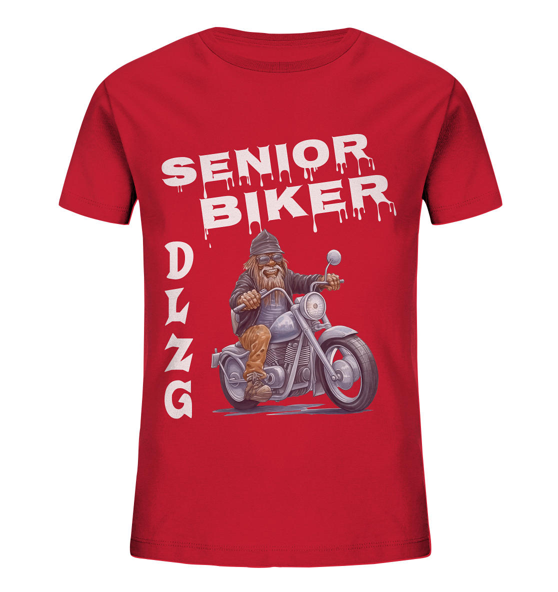 DLzG Opa Biker Fun Motiv 4- Kids Organic Shirt