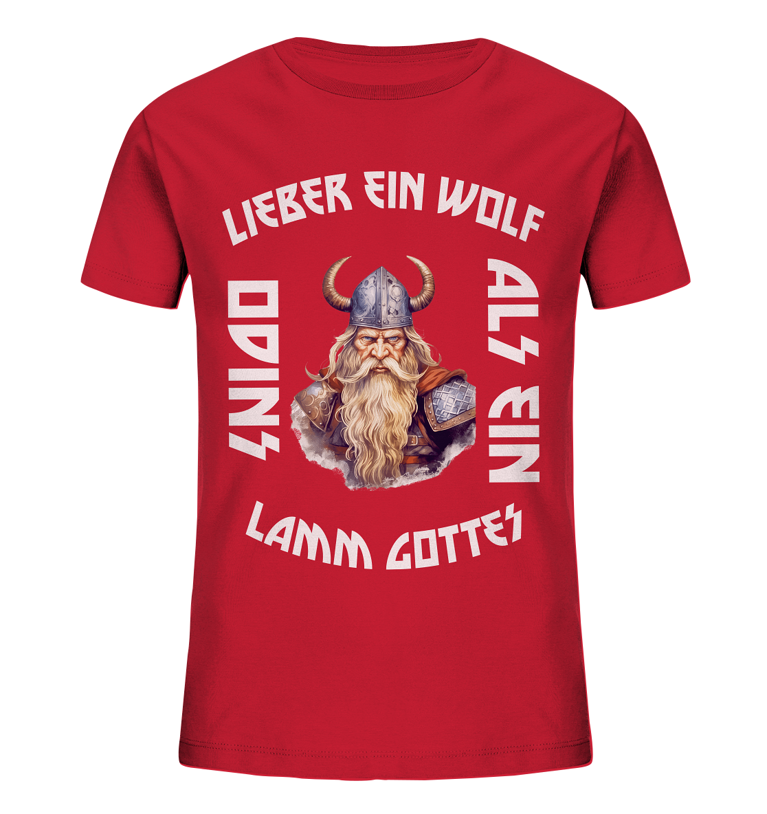 LIEBER EIN WOLF ODINS NO 2 - STREETWEAR - STATEMENT - Kids Organic Shirt