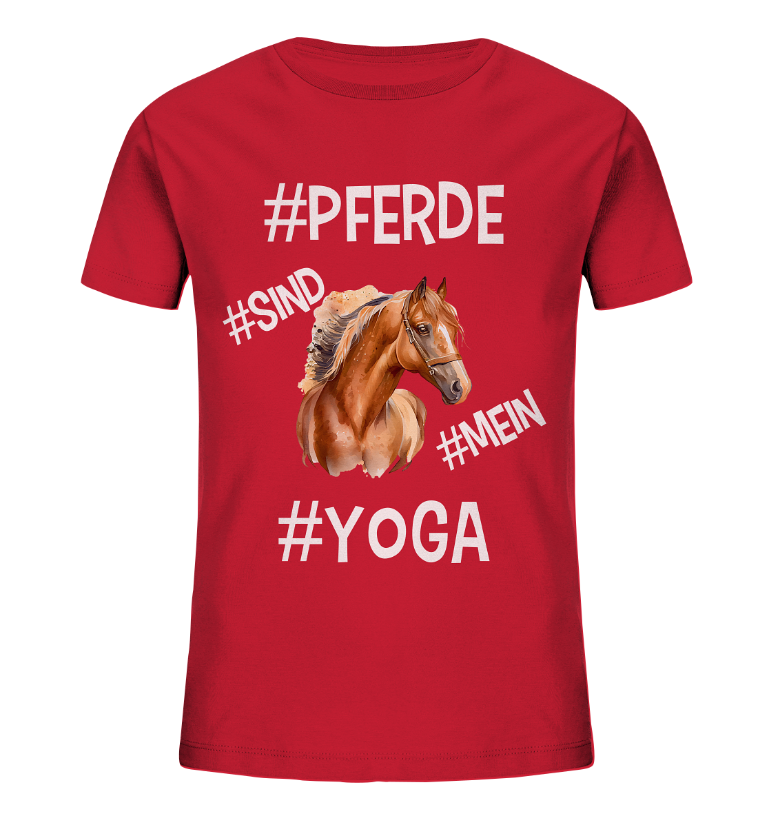 PFERDE SIND MEIN YOGA - STATEMENT STREETWEAR - Kids Organic Shirt