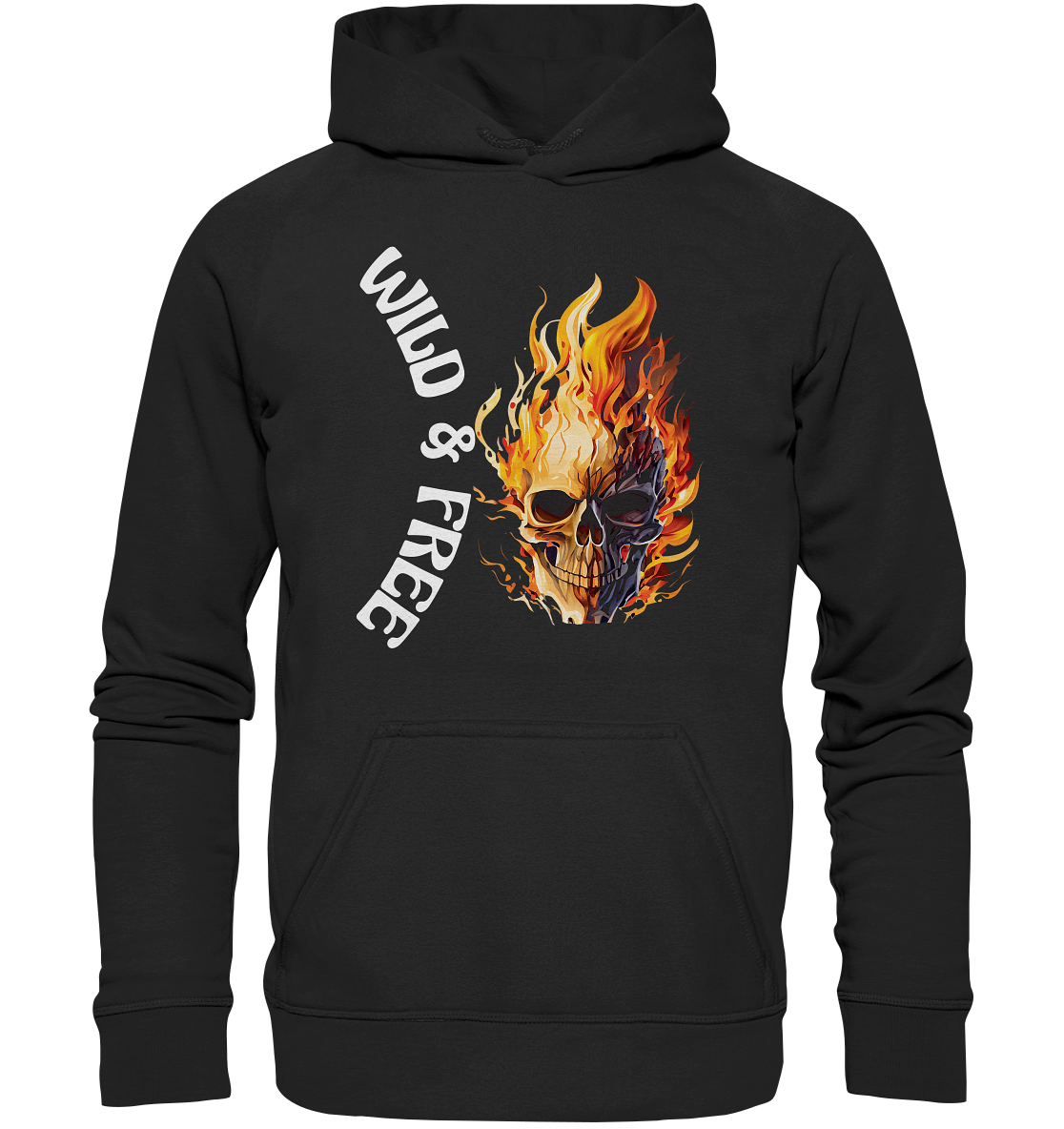 Kids Premium Hoodie- Wild & Free Skull- das coole Basic für jeden Look