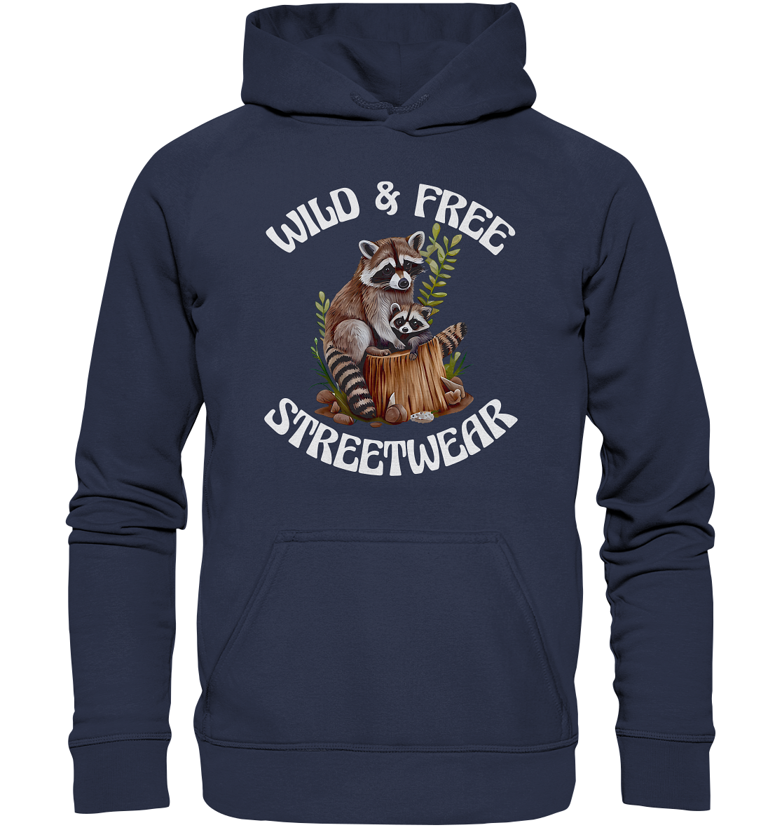 WILD & FREE NO 16 RACOON FAMILY - STREETWEAR - STATEMENT - Kids Premium Hoodie