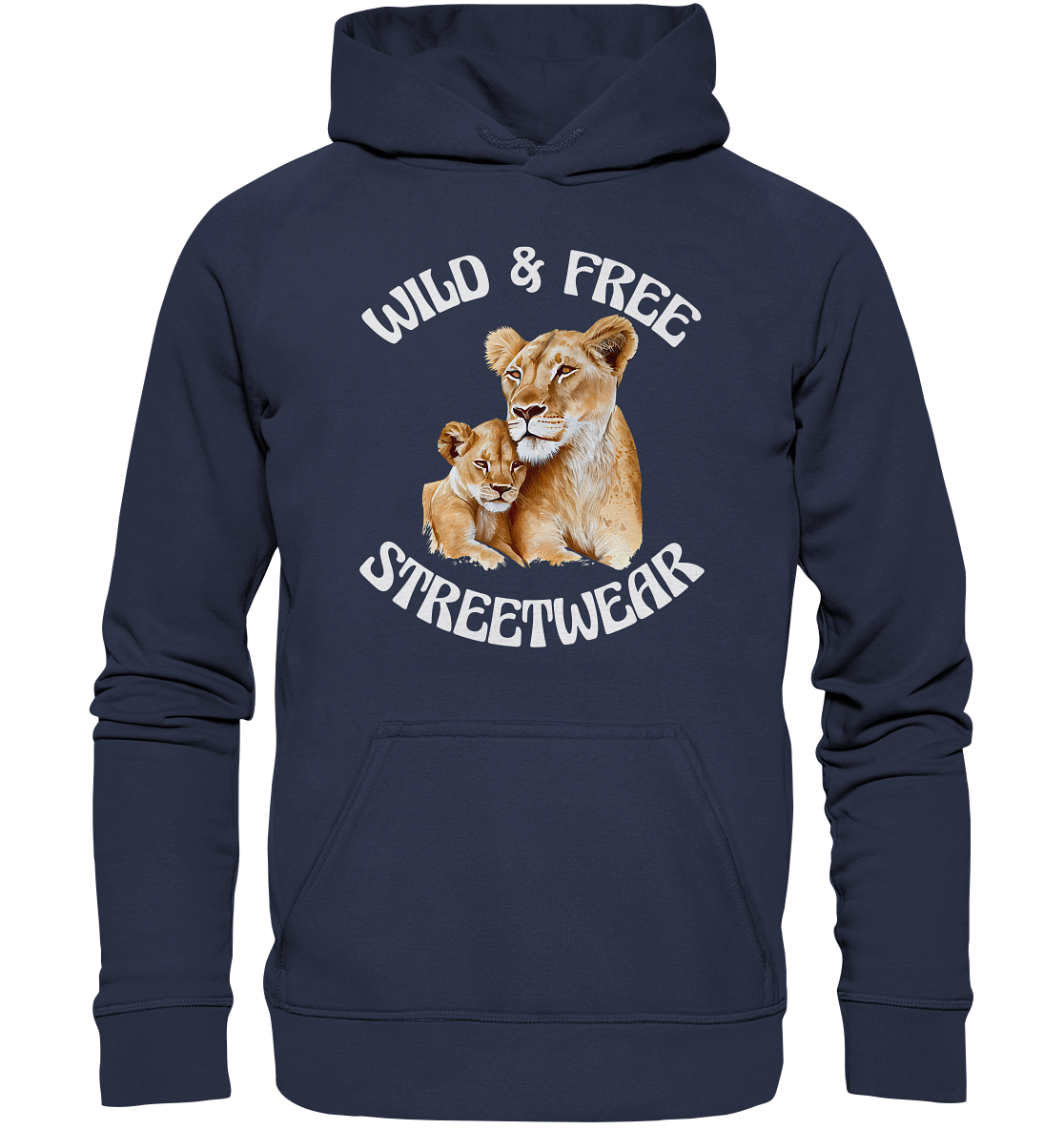 WILD & FREE NO 11 LION FAMILY - STREETWEAR - STATEMENT - Kids Premium Hoodie