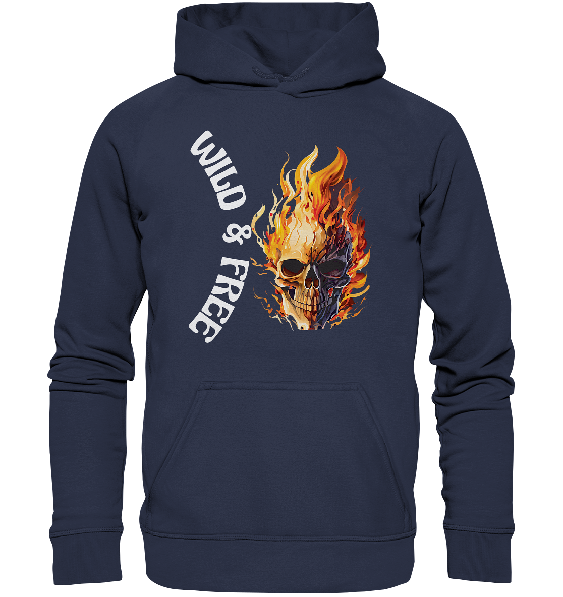 Kids Premium Hoodie- Wild & Free Skull- das coole Basic für jeden Look