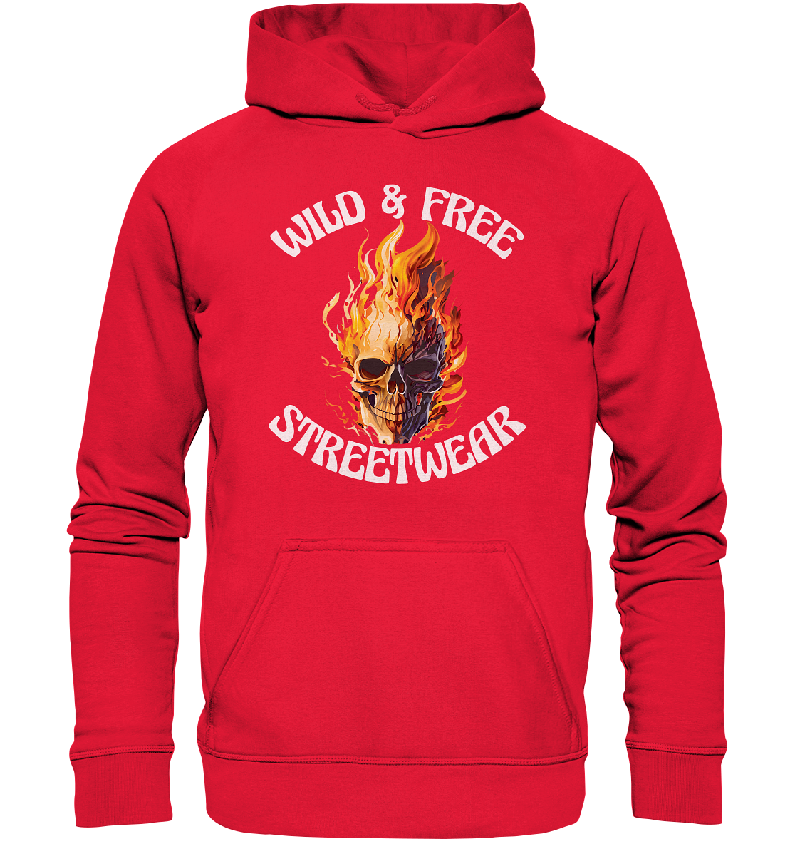WILD & FREE NO 8 SKULL II - STREETWEAR - STATEMENT - Kids Premium Hoodie