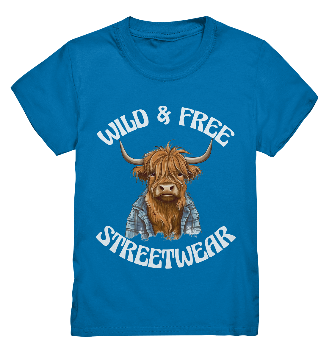 WILD & FREE NO 9 HIGHLAND COW II - STREETWEAR - STATEMENT - Kids Premium Shirt