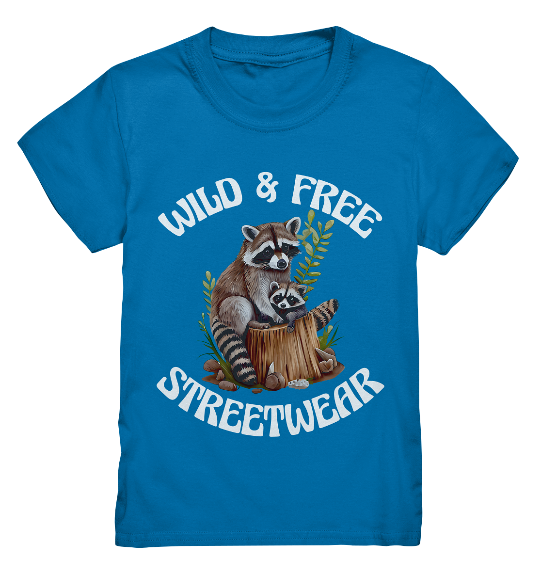 WILD & FREE NO 16 RACOON FAMILY - STREETWEAR - STATEMENT - Kids Premium Shirt