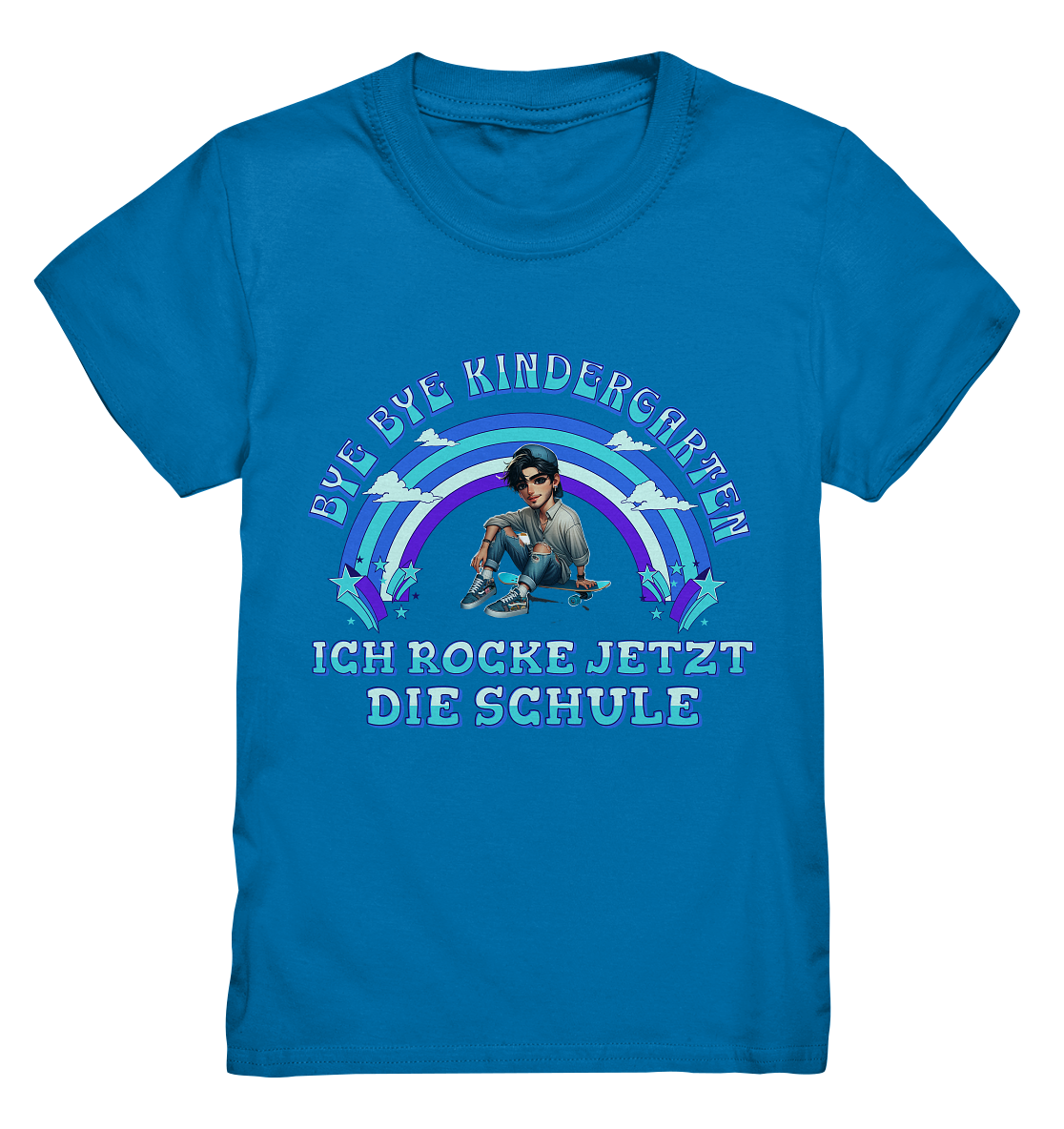 T-Shirt Skater Bye Bye Kindergarten - Kids Premium Shirt