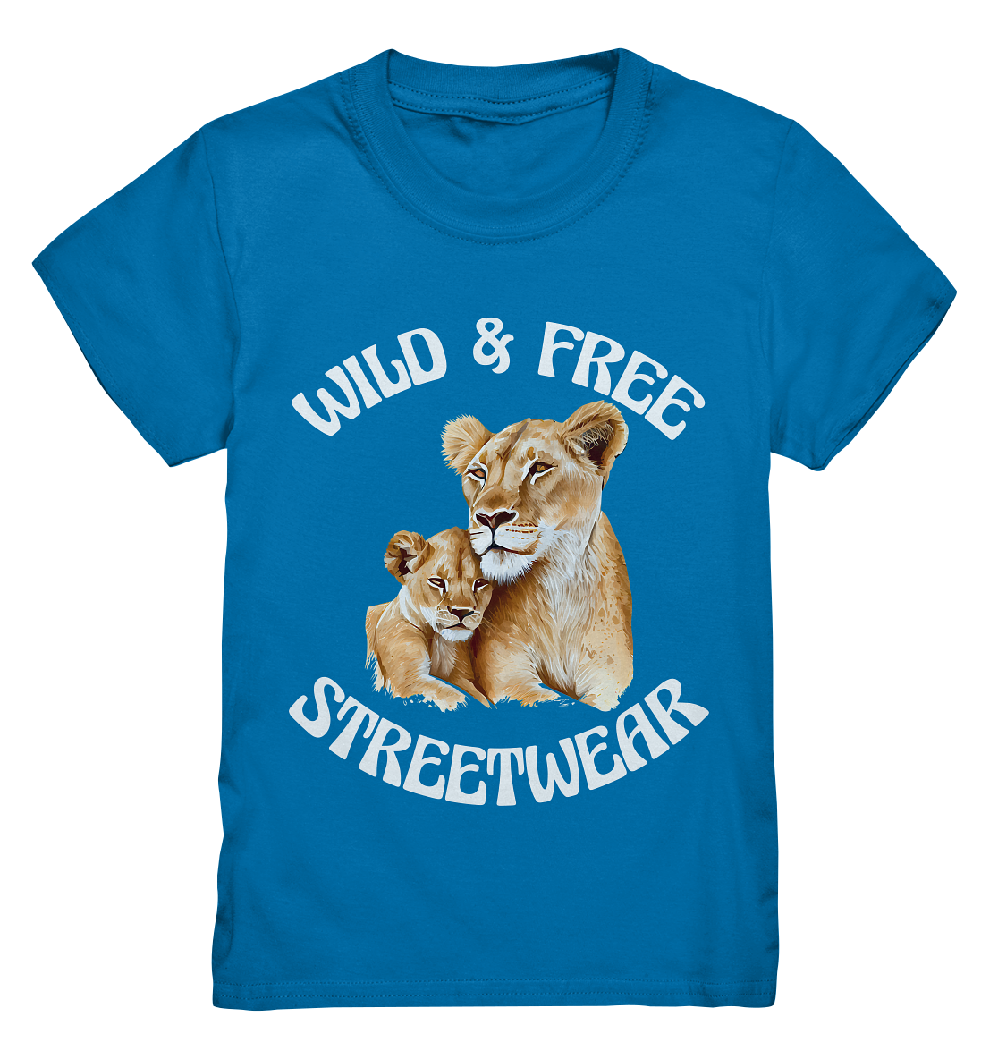 WILD & FREE NO 11 LION FAMILY - STREETWEAR - STATEMENT - Kids Premium Shirt