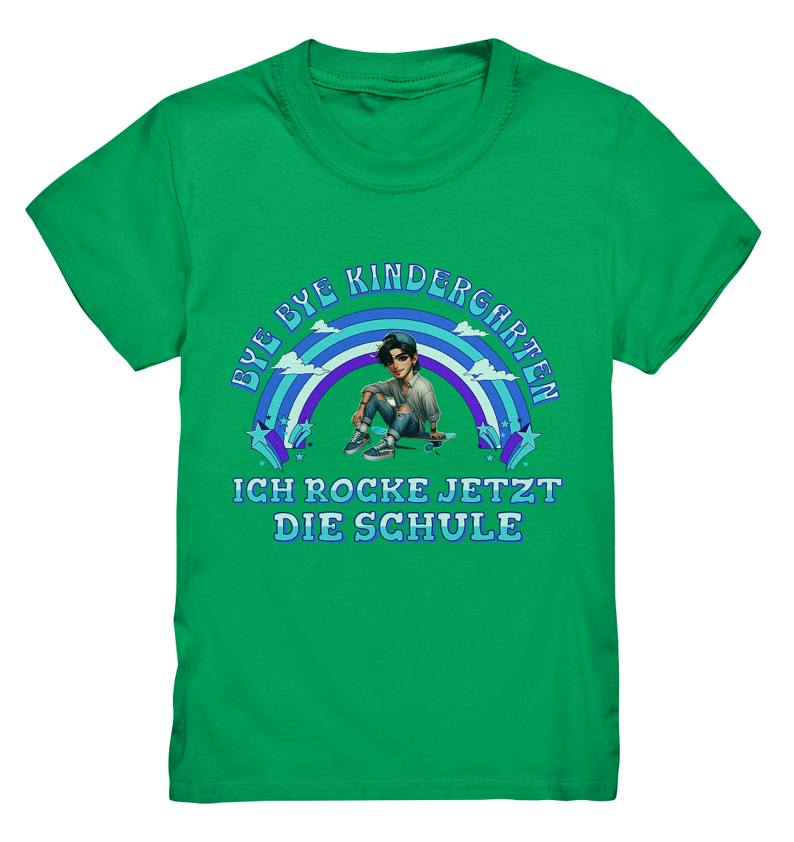 T-Shirt Skater Bye Bye Kindergarten - Kids Premium Shirt