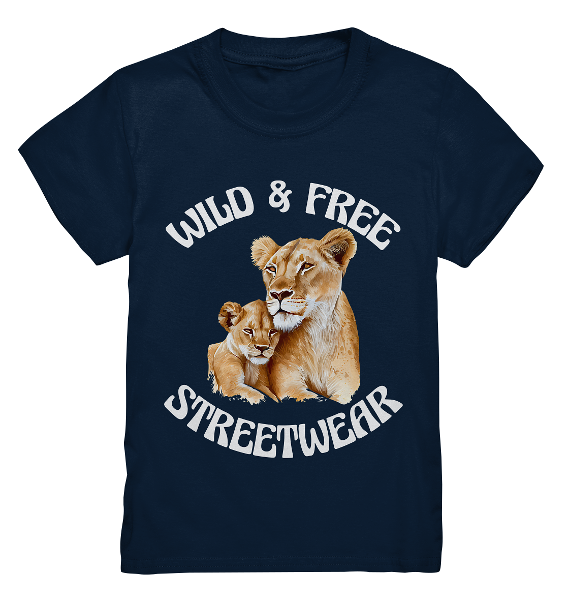WILD & FREE NO 11 LION FAMILY - STREETWEAR - STATEMENT - Kids Premium Shirt