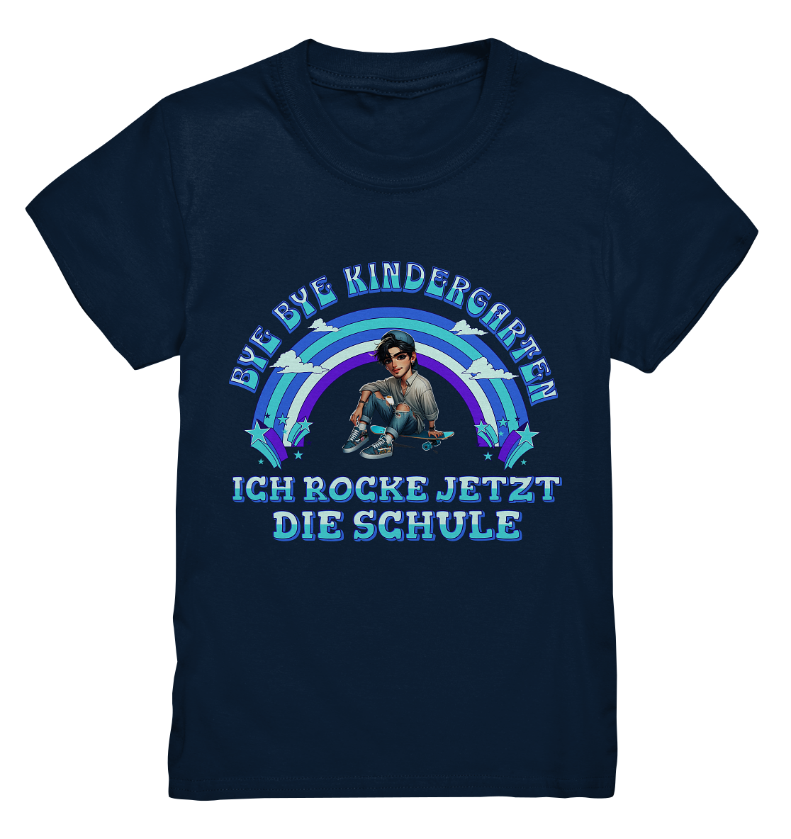 T-Shirt Skater Bye Bye Kindergarten - Kids Premium Shirt