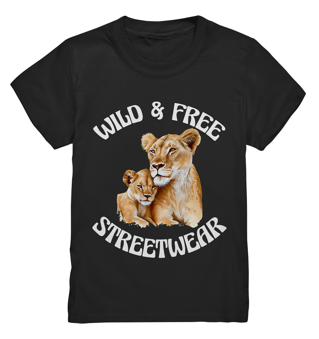 WILD & FREE NO 11 LION FAMILY - STREETWEAR - STATEMENT - Kids Premium Shirt