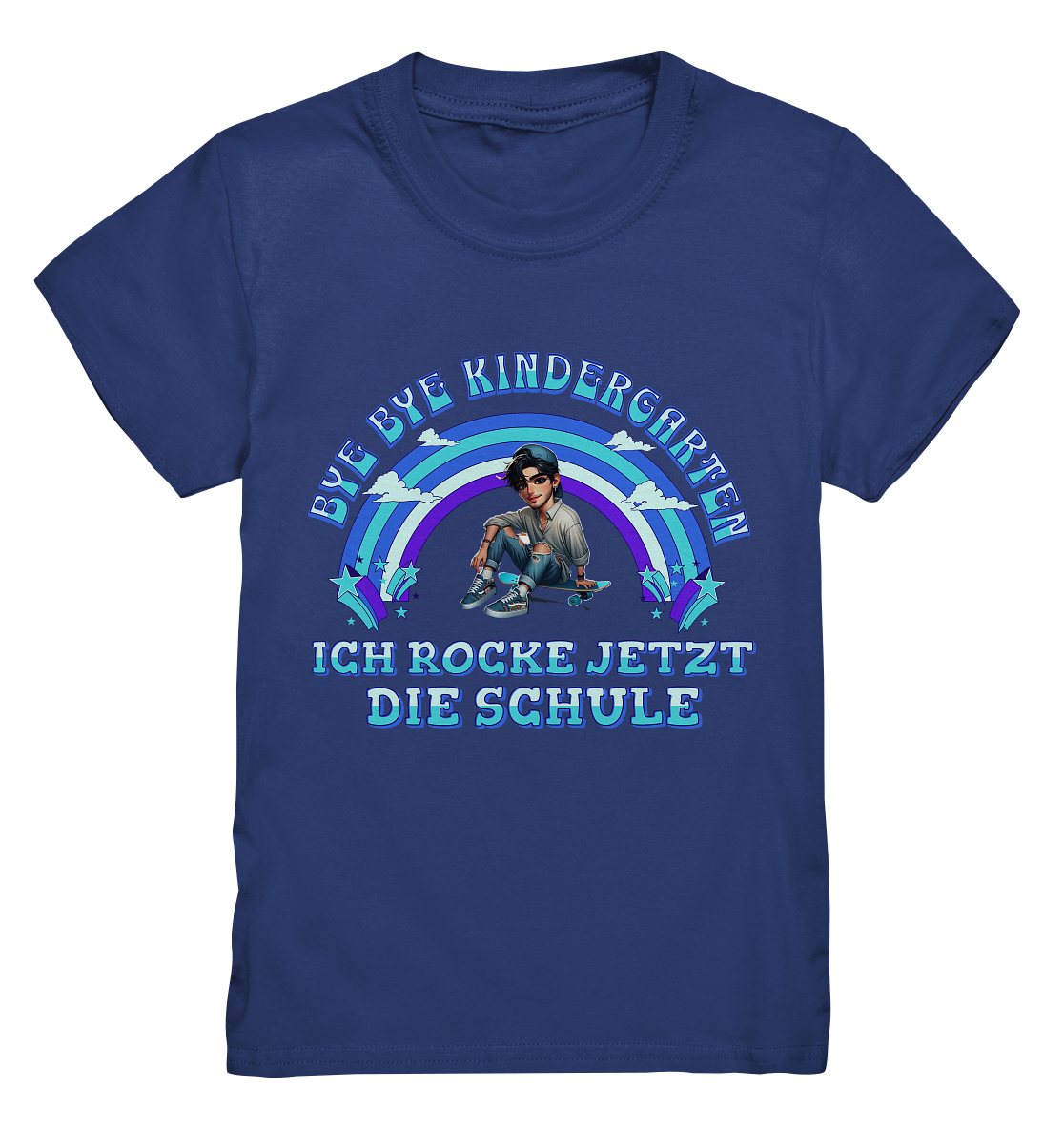 T-Shirt Skater Bye Bye Kindergarten - Kids Premium Shirt