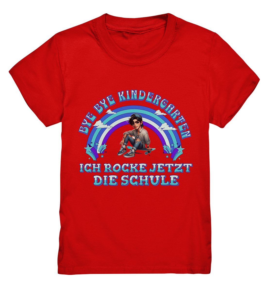 T-Shirt Skater Bye Bye Kindergarten - Kids Premium Shirt