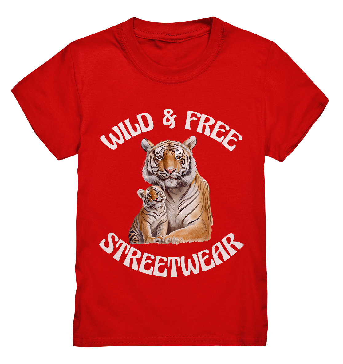 WILD & FREE NO 14 TIGER FAMILY - STREETWEAR - STATEMENT - Kids Premium Shirt