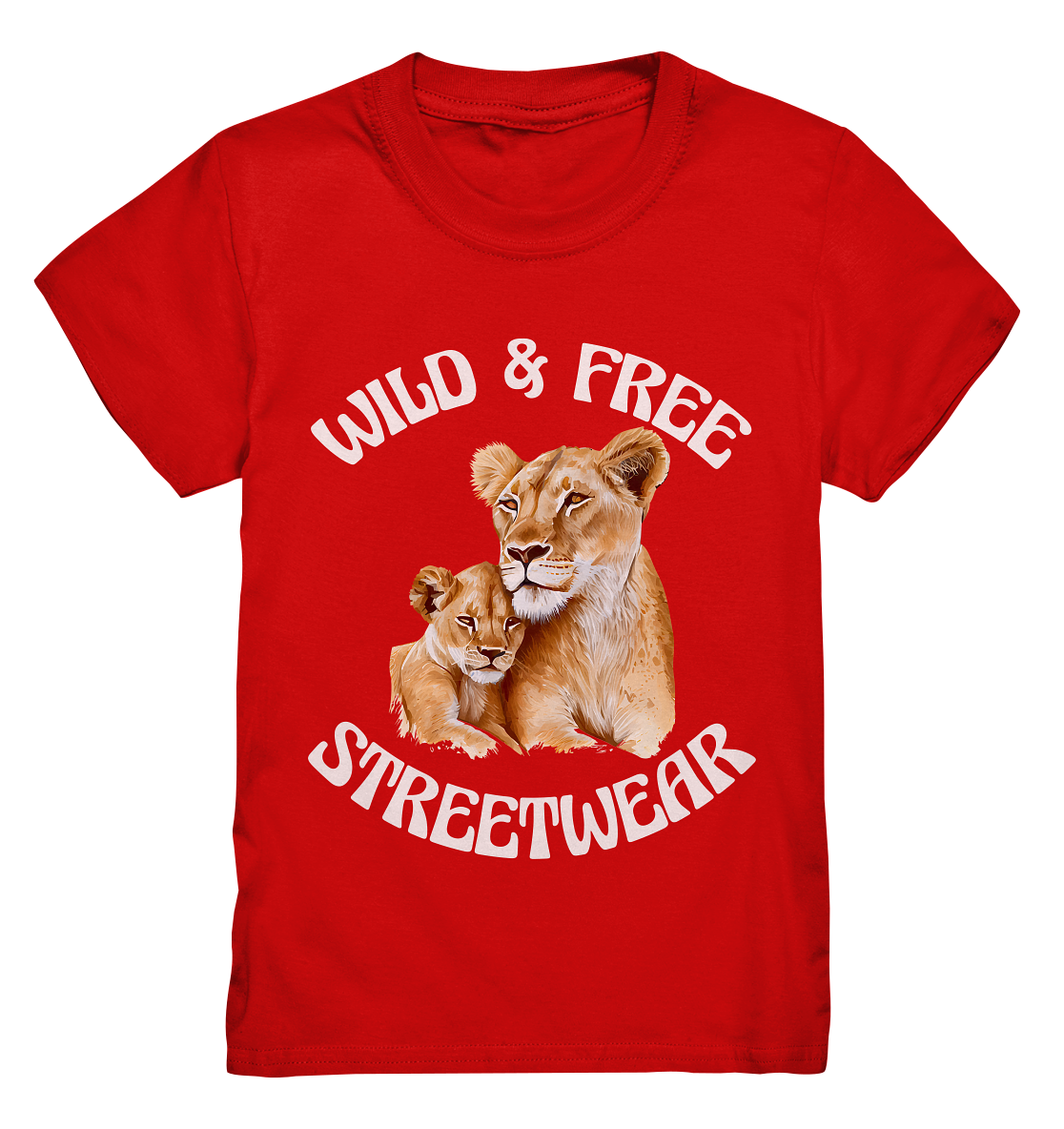 WILD & FREE NO 11 LION FAMILY - STREETWEAR - STATEMENT - Kids Premium Shirt