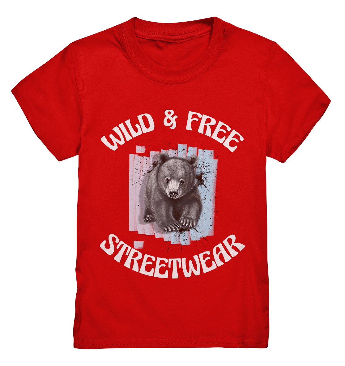 WILD & FREE NO 7 BABY BEAR - STREETWEAR - STATEMENT - Kids Premium Shirt