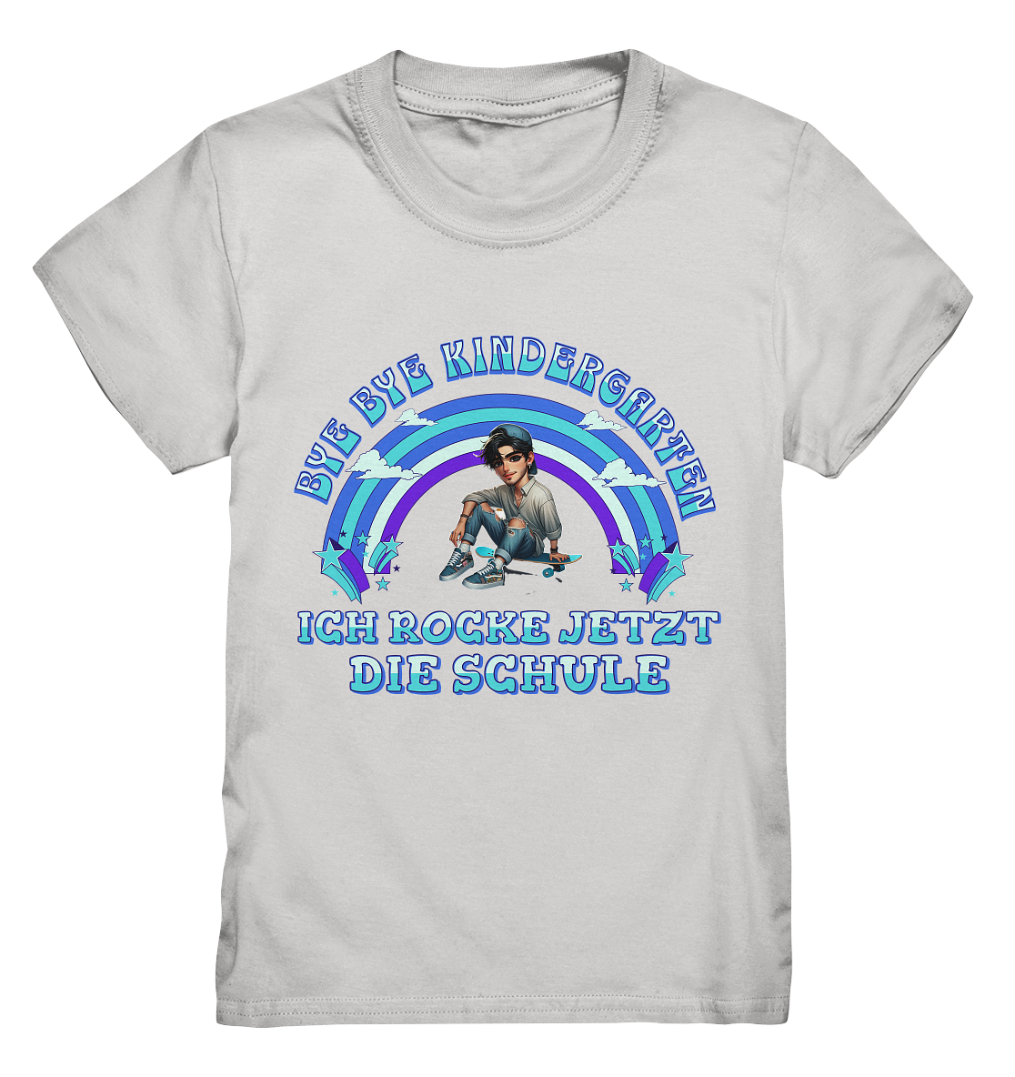 T-Shirt Skater Bye Bye Kindergarten - Kids Premium Shirt