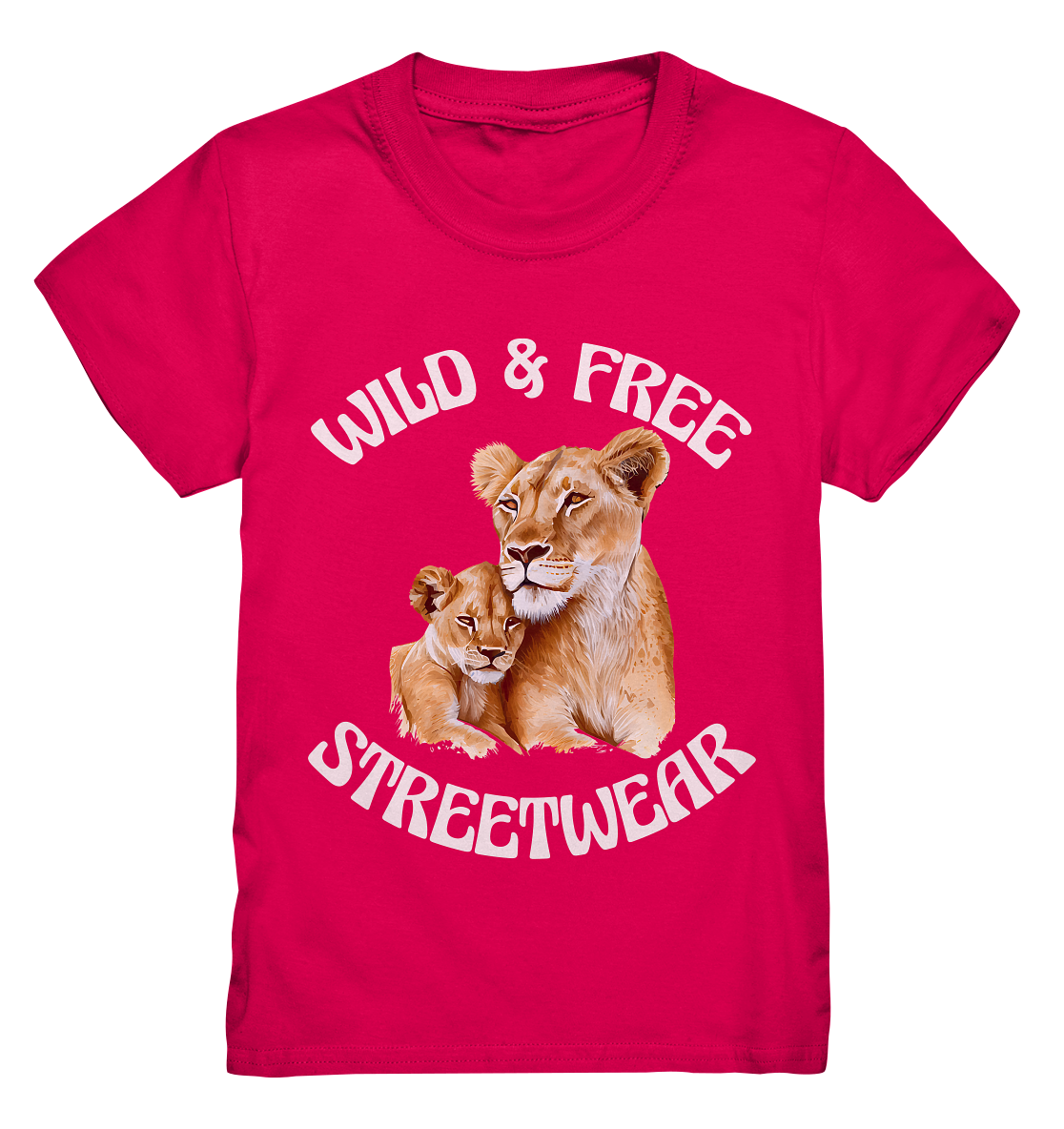 WILD & FREE NO 11 LION FAMILY - STREETWEAR - STATEMENT - Kids Premium Shirt