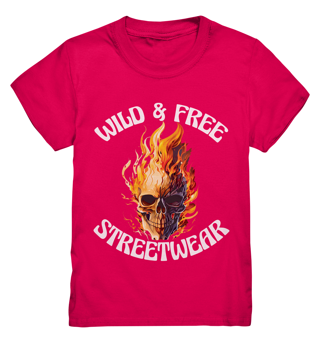 WILD & FREE NO 8 SKULL II - STREETWEAR - STATEMENT - Kids Premium Shirt