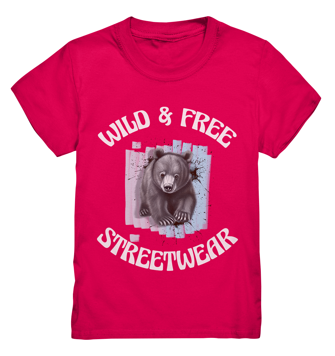 WILD & FREE NO 7 BABY BEAR - STREETWEAR - STATEMENT - Kids Premium Shirt
