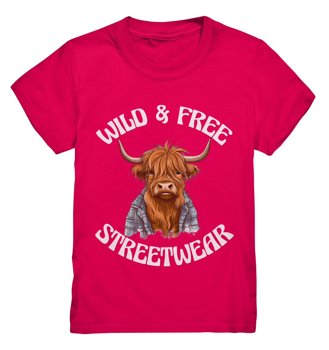 WILD & FREE NO 9 HIGHLAND COW II - STREETWEAR - STATEMENT - Kids Premium Shirt