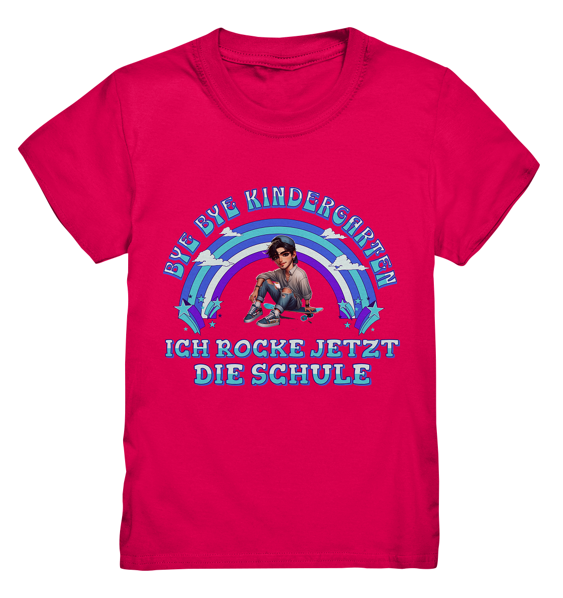 T-Shirt Skater Bye Bye Kindergarten - Kids Premium Shirt
