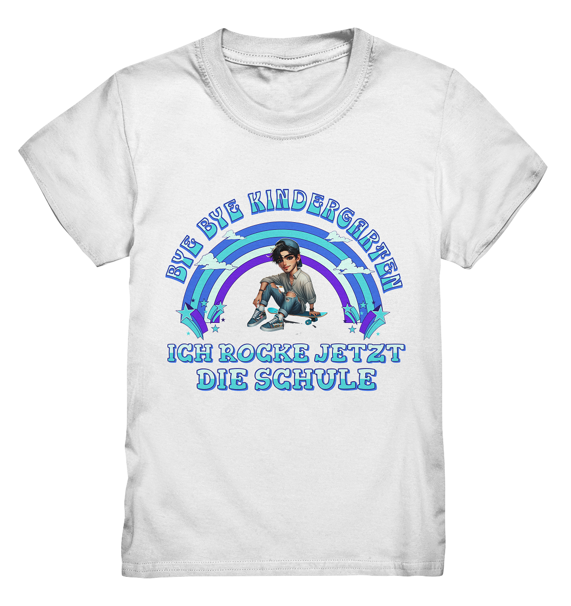 T-Shirt Skater Bye Bye Kindergarten - Kids Premium Shirt