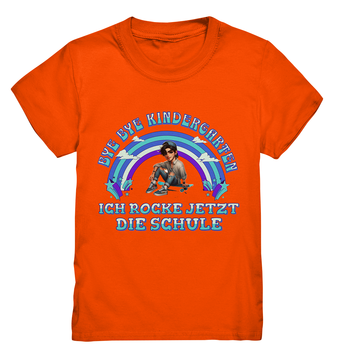 T-Shirt Skater Bye Bye Kindergarten - Kids Premium Shirt