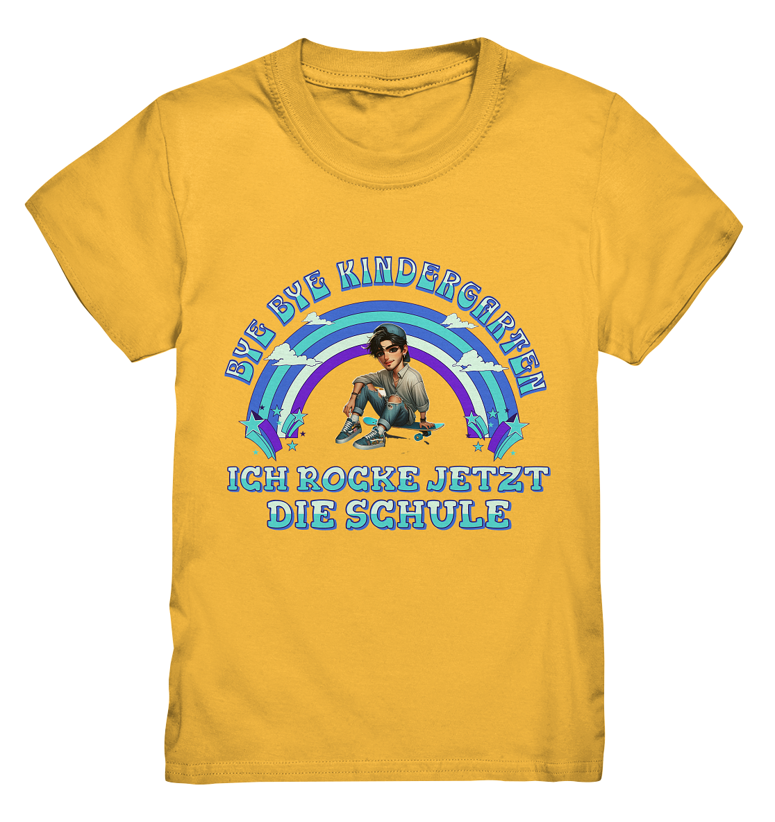 T-Shirt Skater Bye Bye Kindergarten - Kids Premium Shirt