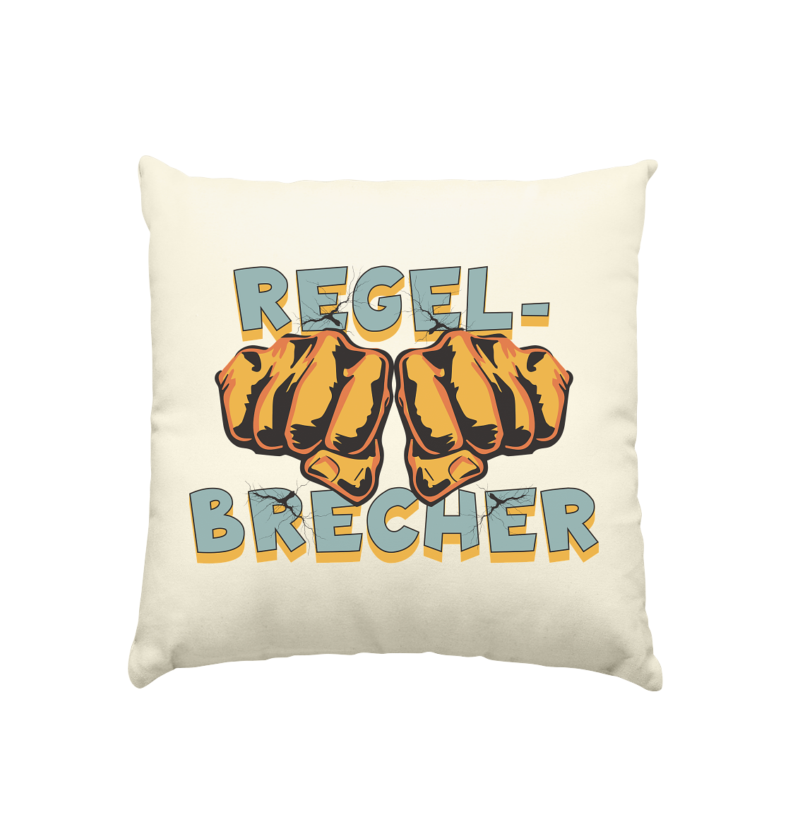 Regelbrecher - Statement - Kissen natur 40x40cm