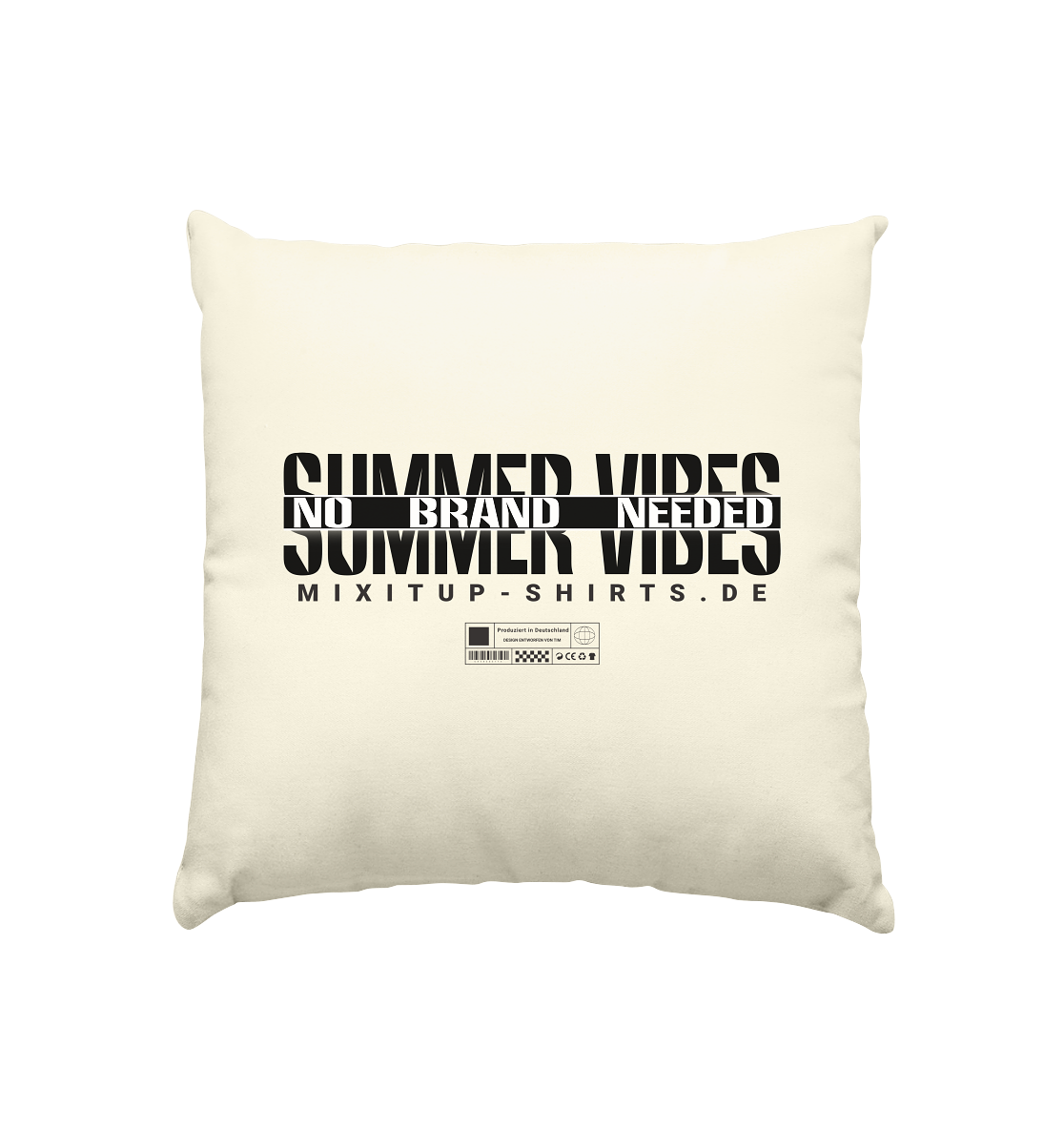 Sommer Shirts und Co - Summer Vibes - Kissen natur 40x40cm