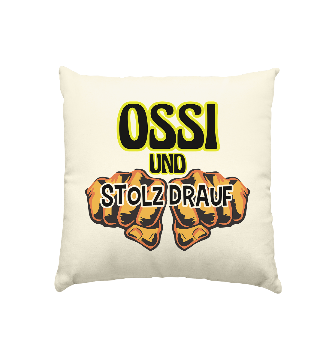 Ossi und stolz drauf - Kissen natur 40x40cm