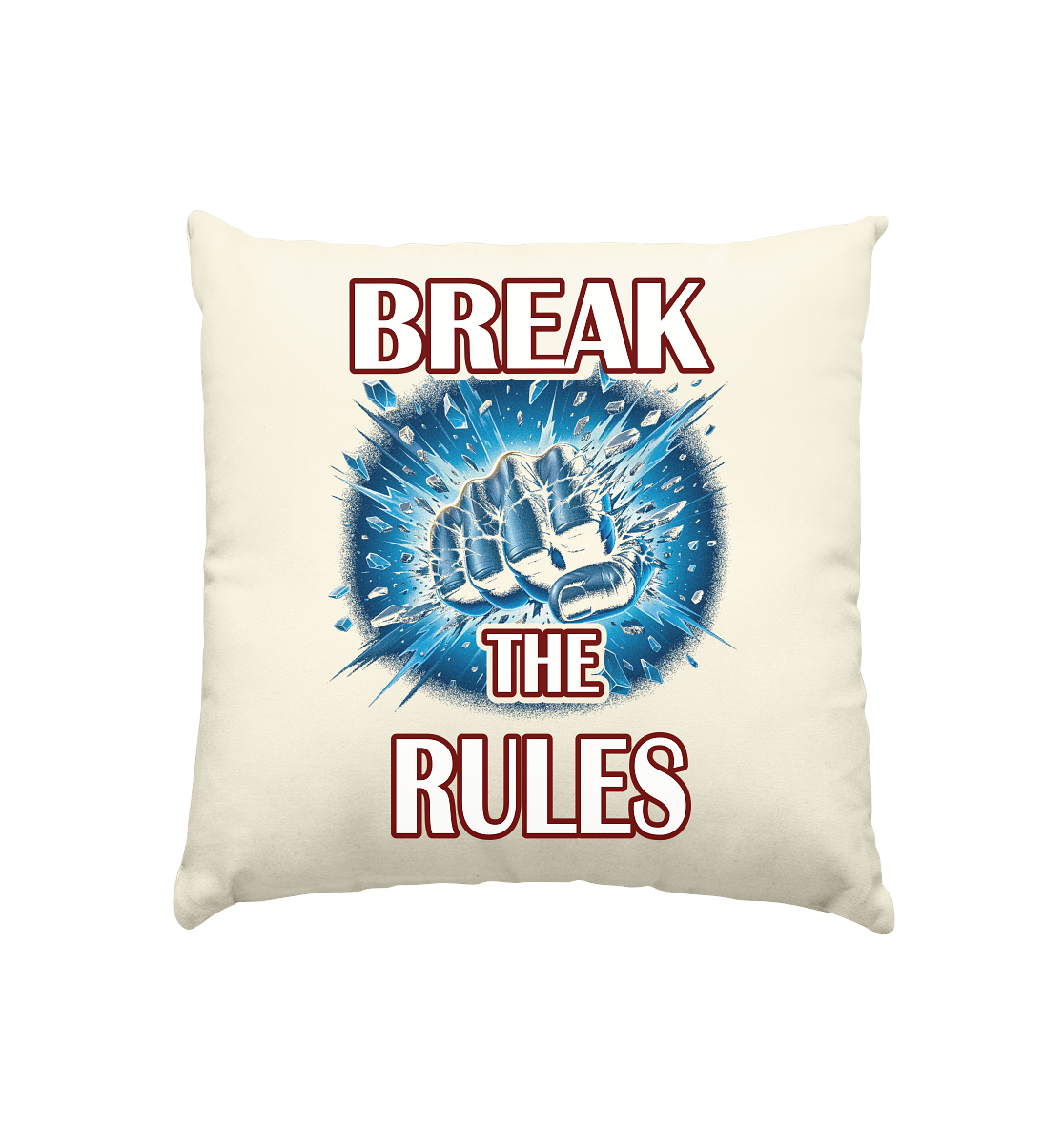 Break the rules, Kissen weiß Natur