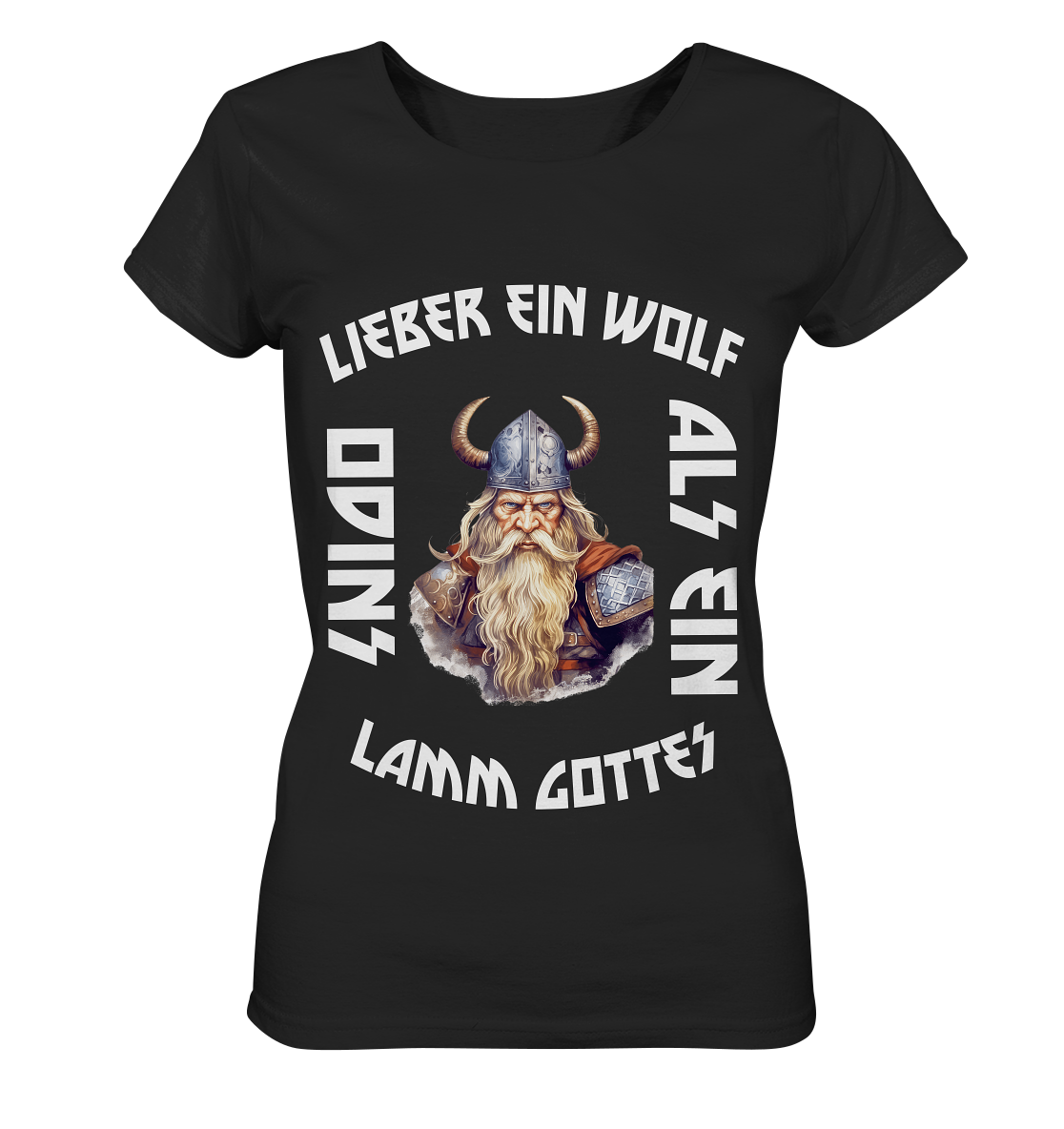 LIEBER EIN WOLF ODINS NO 2 - STREETWEAR - STATEMENT - Ladies Organic Basic Shirt