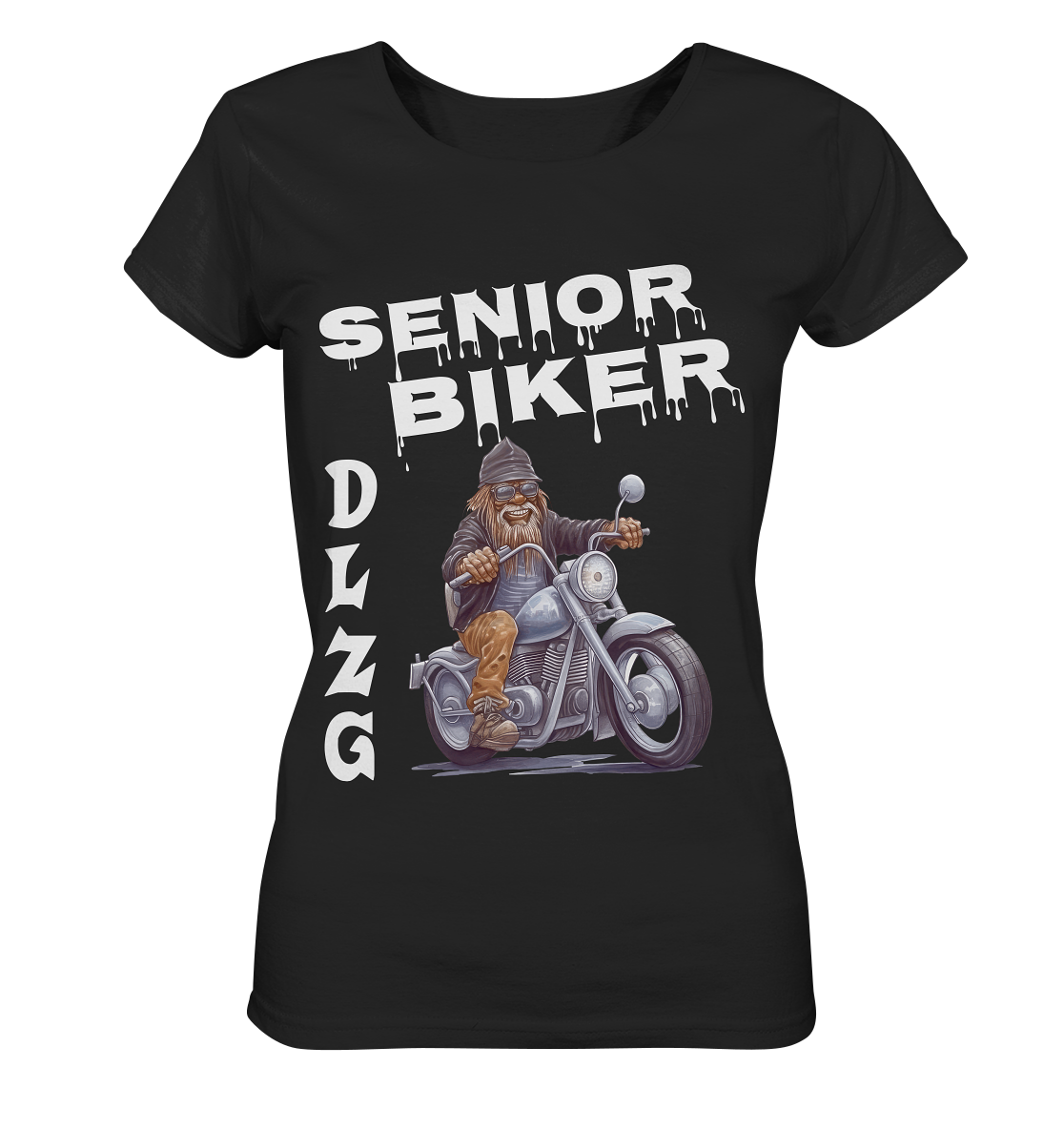 DLzG Opa Biker Fun Motiv 4- Damen Organic Basic Shirt