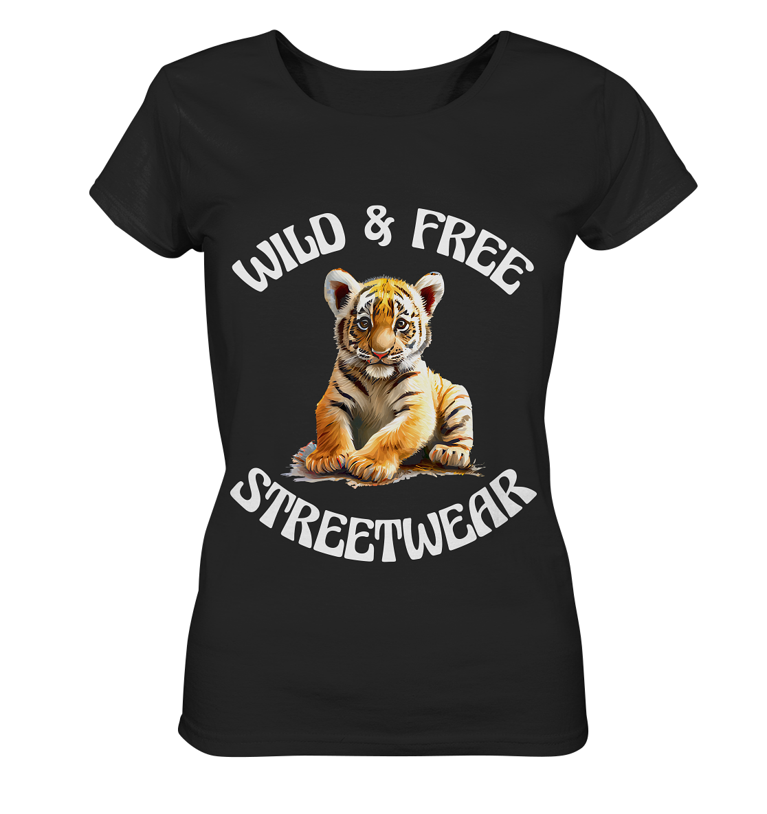 WILD & FREE NO 4 TIGERBABY STREETWEAR - STATEMENT - Ladies Organic Basic Shirt