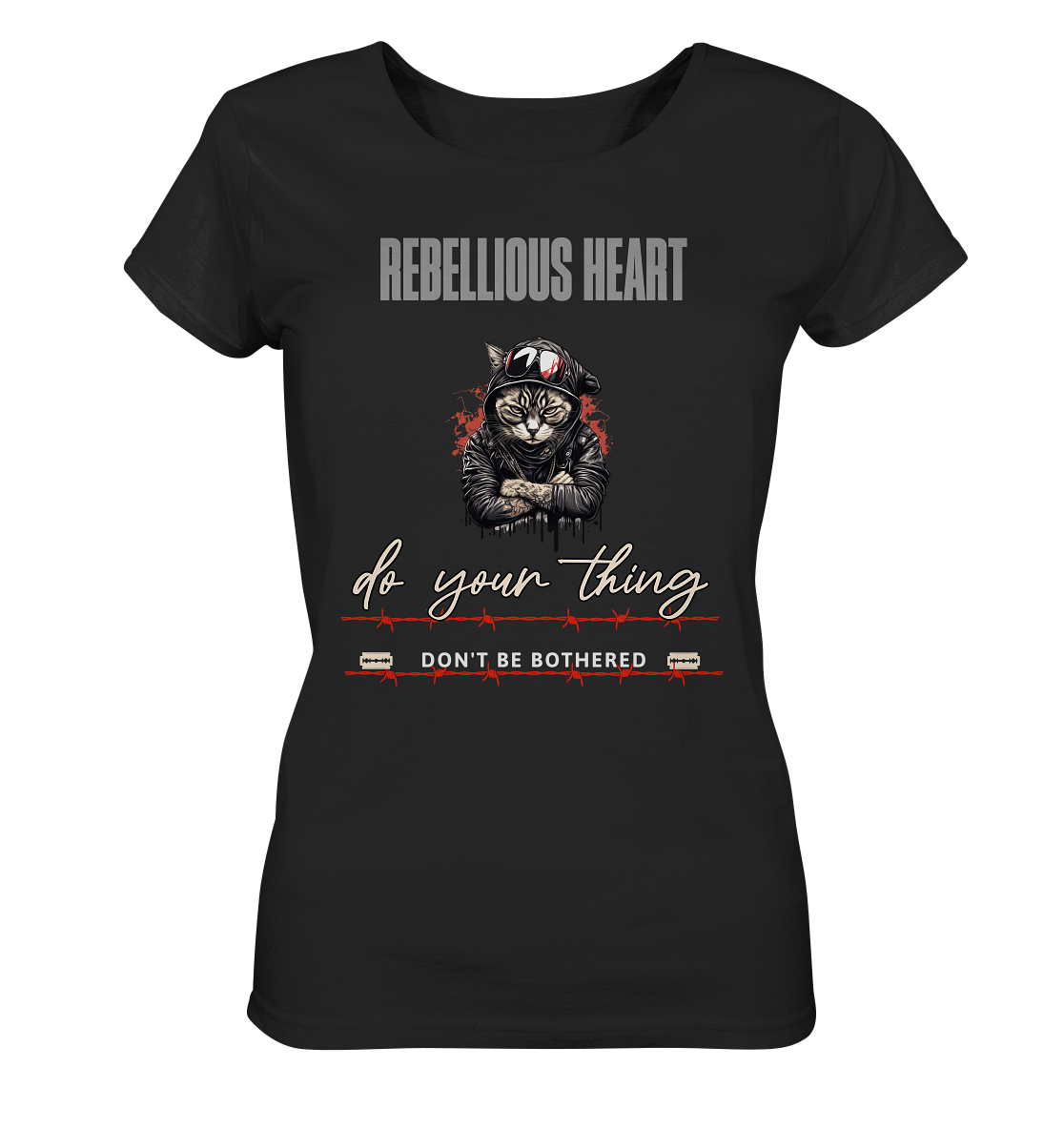 Rebellisches Herz - Ladies Organic Basic Shirt
