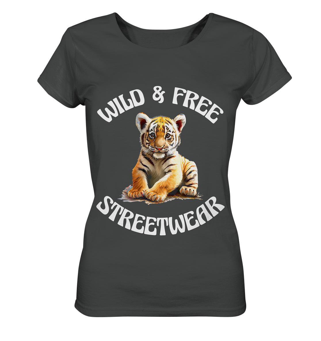 WILD & FREE NO 4 TIGERBABY STREETWEAR - STATEMENT - Ladies Organic Basic Shirt