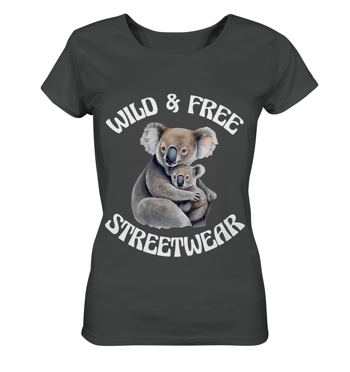WILD & FREE NO 13 KOALA FAMILY - STREETWEAR - STATEMENT - Ladies Organic Basic Shirt