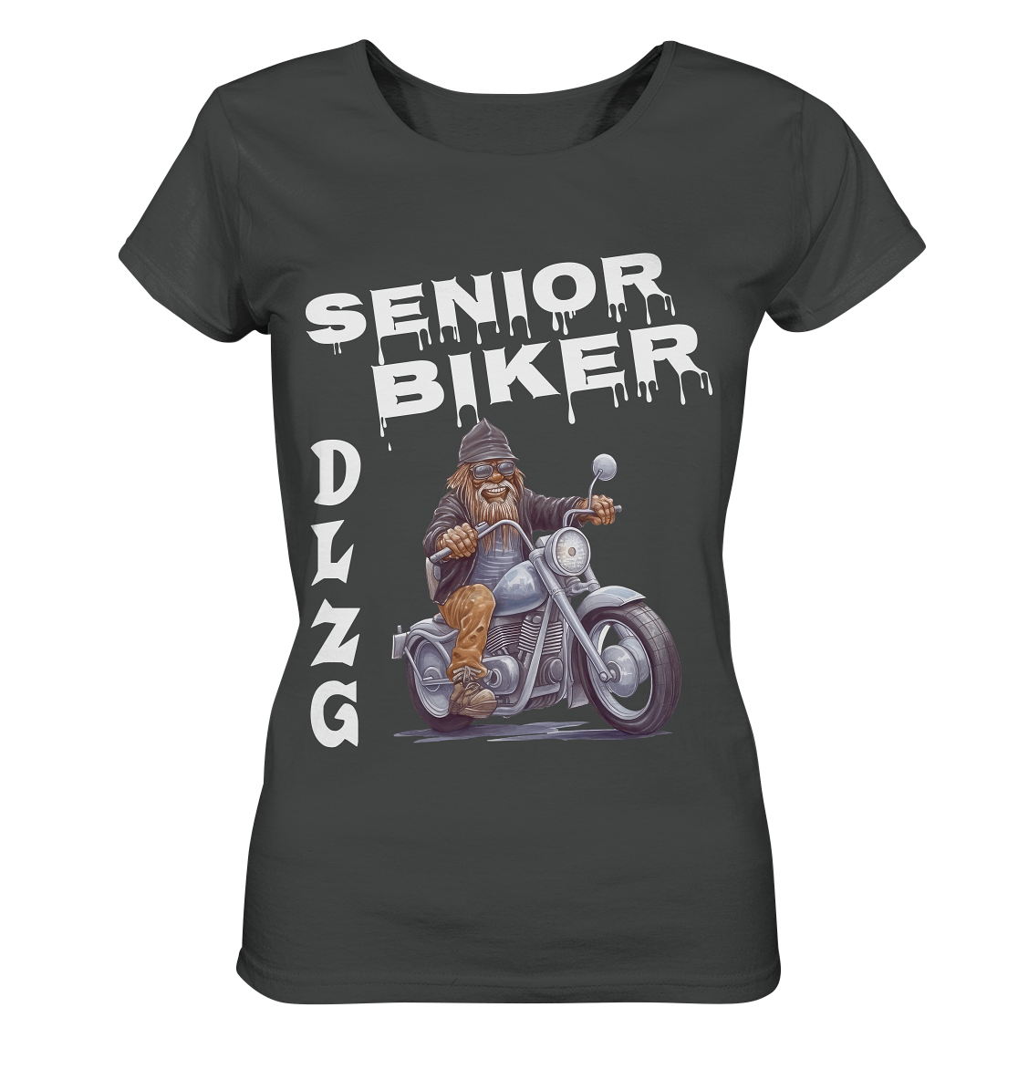 DLzG Opa Biker Fun Motiv 4- Damen Organic Basic Shirt