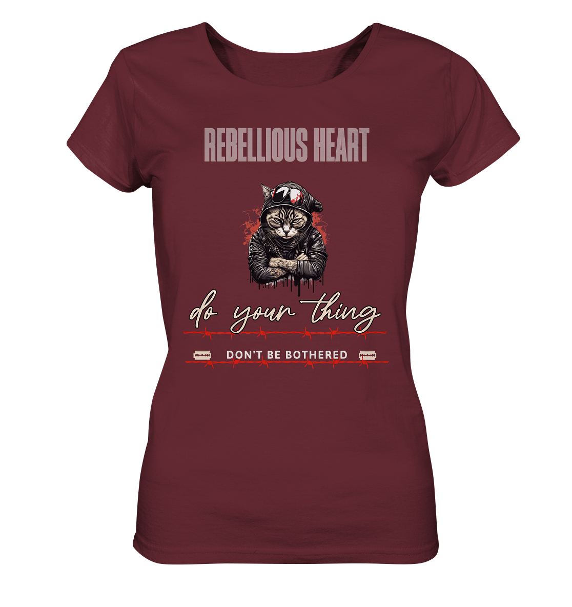 Rebellisches Herz - Ladies Organic Basic Shirt