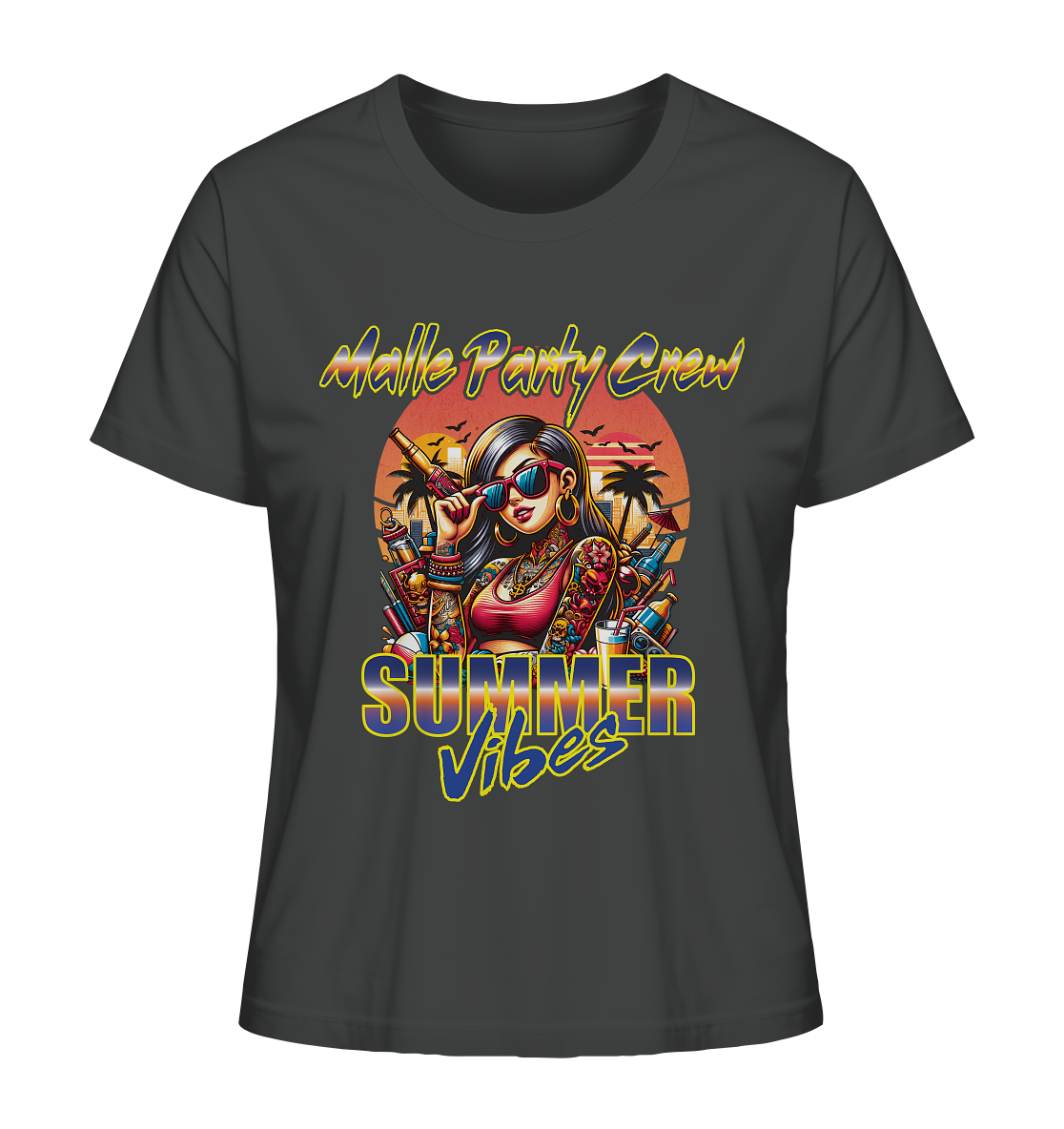 Malle Party Crew Damen Organic Shirt