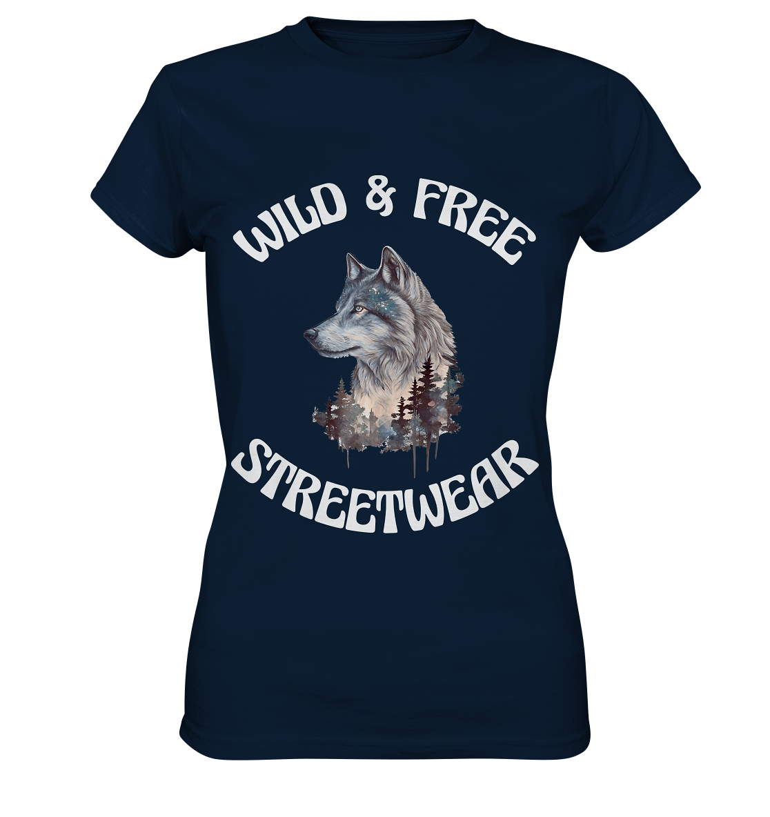 WILD & FREE NO 3 WOLF STREETWEAR - STATEMENT - Ladies Premium Shirt