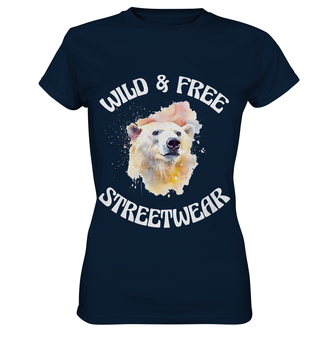 WILD & FREE NO 6 POLAR BEAR - STREETWEAR - STATEMENT - Ladies Premium Shirt