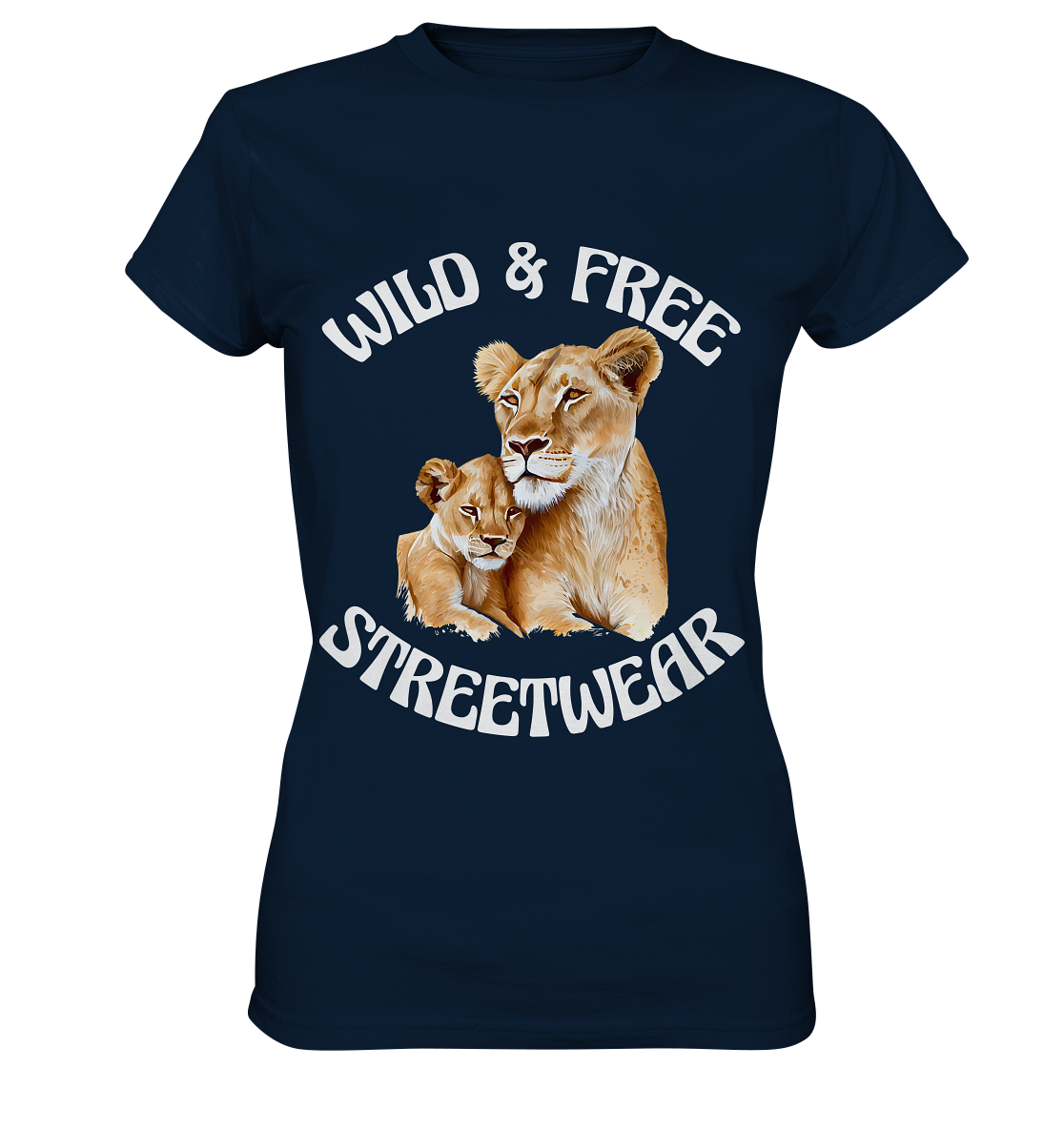 WILD & FREE NO 11 LION FAMILY - STREETWEAR - STATEMENT - Ladies Premium Shirt