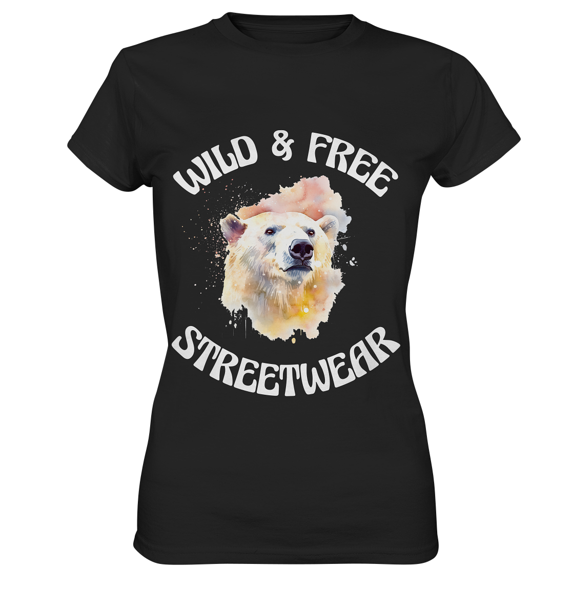 WILD & FREE NO 6 POLAR BEAR - STREETWEAR - STATEMENT - Ladies Premium Shirt