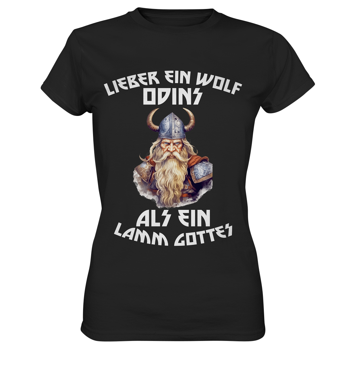 LIEBER EIN WOLF ODINS NO 1 - STREETWEAR - STATEMENT - Ladies Premium Shirt